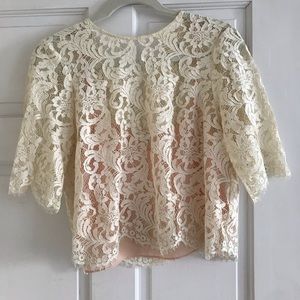 Wilfred cream lace top